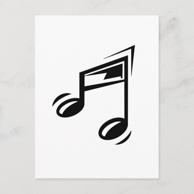 Cartão Postal Nota sobre música (Frente)