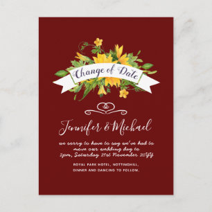 Cartão Postal Nota sobre Planos de Adiamento de Data de Girassói