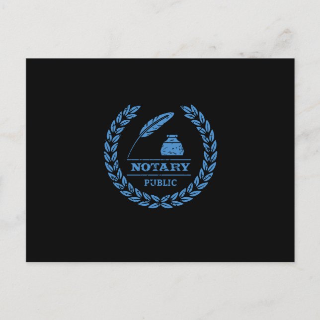 Cartão Postal Notary Public Legal Lawyer Attorney Notary Gift (Frente)