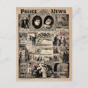 Cartão Postal Notícias da Polícia Ilustradas Jack, o Estripado