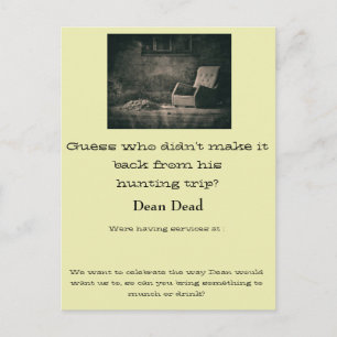 Cartão Postal Notificação de serviço funerário