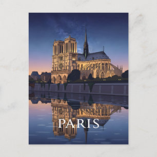 Cartão Postal Notre Dame Cathedra Paris França