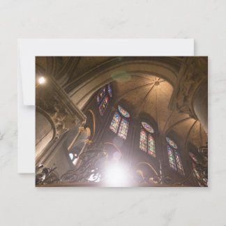 Cartão Postal Notre Dame Interior com Vidro Estreitado