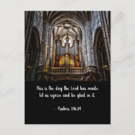 Cartão Postal Notre Dame Organ e Psalms Verse