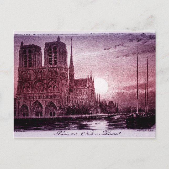 Cartão Postal Notre Dame Paris (Frente)