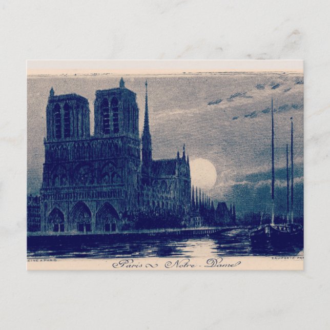 Cartão Postal Notre Dame Paris (Frente)