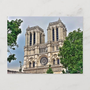 Cartão Postal Notre-Dame, Paris, Pintura Digital