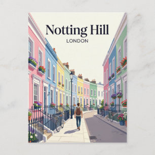 Cartão Postal Notting Hill Street Reino Unido