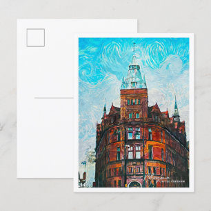 Cartão Postal Nottingham United Kingdom Oil Painting City
