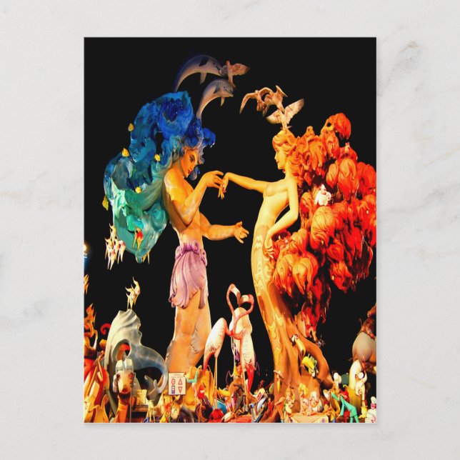 Cartão Postal nou do falla da espanha de Valência campanar (Frente)