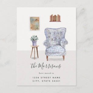 Cartão Postal Nova alteração de endereço em casa da Watercolo