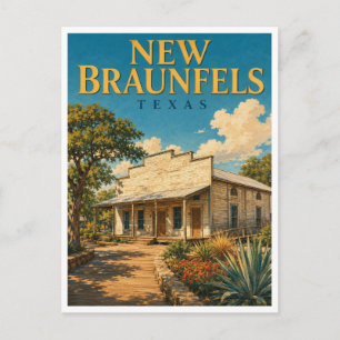 Cartão Postal Nova Braunfels Texas Gruene Hall GeoSaga