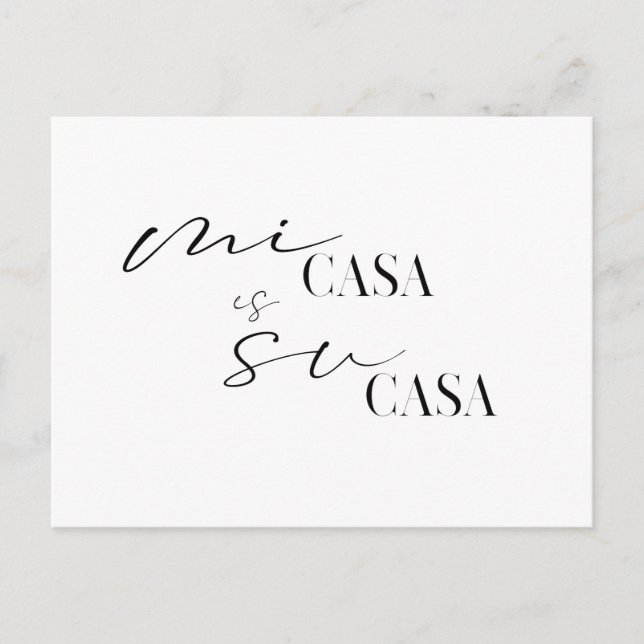 Cartão Postal Nova Casa Mi Casa Movimentamos Novo Endereço (Frente)