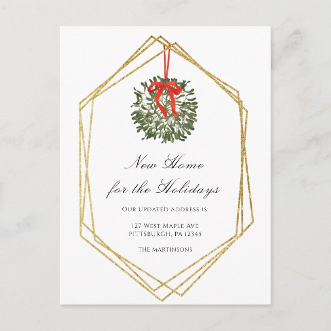 Cartão Postal Nova casa para a mudança de endereço de Natal de f (Frente)