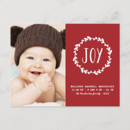 Cartão Postal Nova Cor EDITÁVEL do Anúncio de Nascimento Feriado