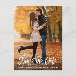 Cartão Postal Nova Data Alterar O Script De Pincel Moderno De Da