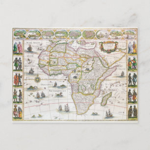 Cartão Postal Nova de África, c.1617