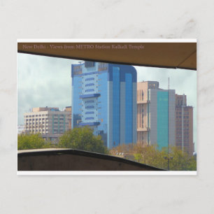 Cartão Postal Nova Delhi India Landscape a partir da Estação Met