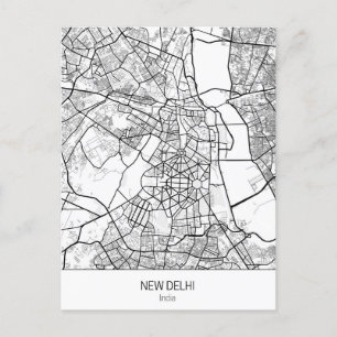 Cartão Postal Nova Deli Índia minimalista