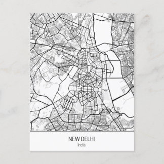 Cartão Postal Nova Deli Índia minimalista