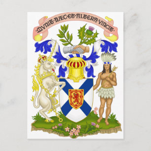 Cartão Postal Nova Escócia (Canadá) Casaco de Armas