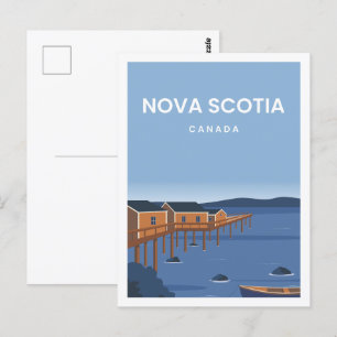 Cartão Postal Nova Escócia Canadá - Ilustração de Viagem