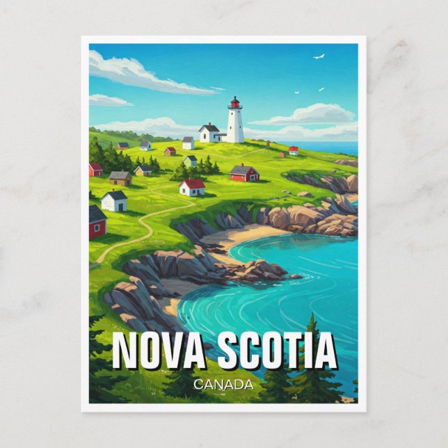 Cartão Postal Nova Escócia Canadá Viagem (Frente)