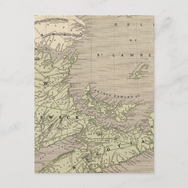 Cartão Postal Nova Escócia, Nova Brunswick (Frente)