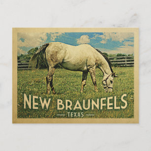 Cartão Postal Nova Fazenda de cavalos do Texas Braunfels - Viage