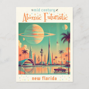 Cartão Postal Nova Flórida Futurística Atômica