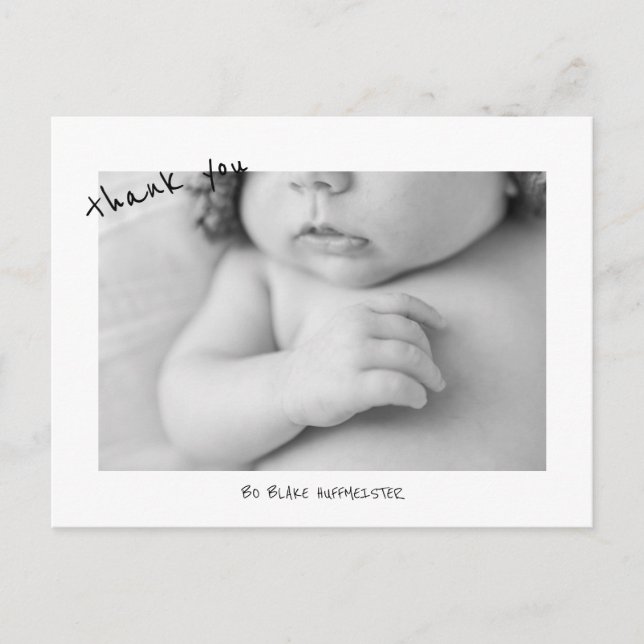 Cartão Postal Nova Fonte de Bebê-Cute Obrigado Cartão-Postal de  (Frente)