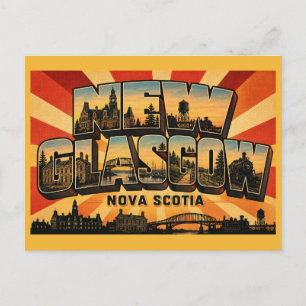 Cartão Postal Nova Glasgow Nova Scotia Cidade Industrial