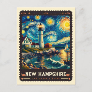 Cartão Postal Nova Hampshire Inspirado em Vincent Van Gogh