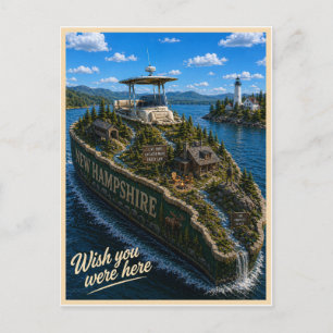 Cartão Postal Nova Hampshire   Wish You Were Here   State Series