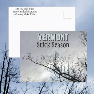 Cartão Postal Nova Inglaterra Stick Season Vermont Fotográfico