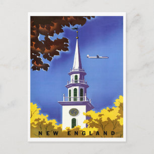 Cartão Postal Nova Inglaterra, torre de relógios, viagem da com