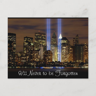 Cartão Postal "Nova Iorque" 9/11 Homenagem com Cartão-Postal Lu