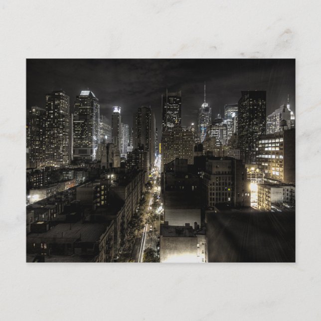 Cartão Postal Nova Iorque à noite (Frente)