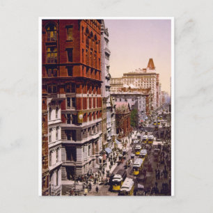 Cartão Postal Nova Iorque Broadway 1900 - Vintage America