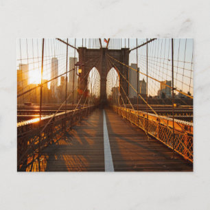 Cartão Postal Nova Iorque Brooklyn Bridge Sunrise