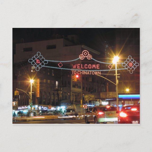 Cartão Postal Nova Iorque Chinatown (Frente)