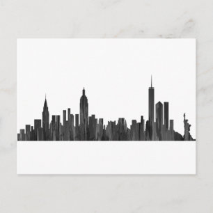 CARTÃO POSTAL NOVA IORQUE, NY SKYLINE PAINTBRUSH -