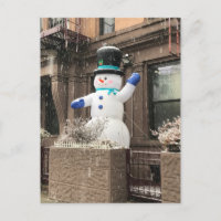 Nova Iorque NYC Neve do Alto Oeste Side Snowman