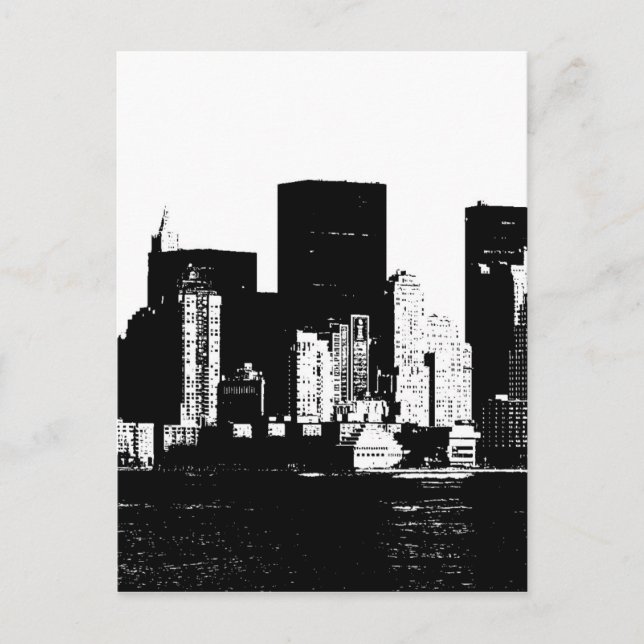 Cartão Postal Nova Iorque Panorâmica (Frente)