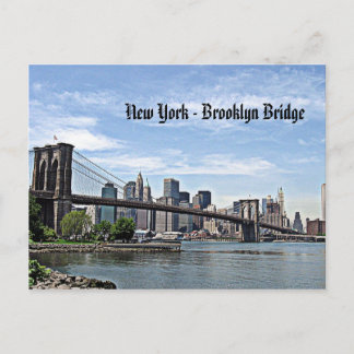 Cartão Postal Nova Iorque - Ponte do Brooklyn
