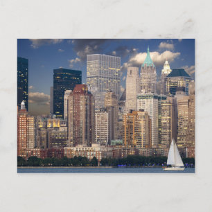 Cartão Postal Nova Iorque Skyline Manhattan Hudson