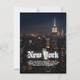Cartão Postal Nova Iorque Skyline Poster Modelo