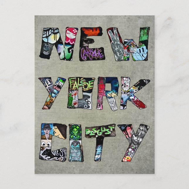 Cartão Postal Nova Iorque Street Art (Frente)