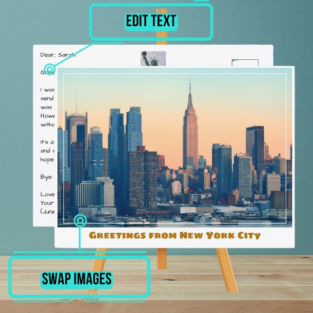 Cartão Postal Nova Iorque Sunset (Please enjoy our New York City postcard)