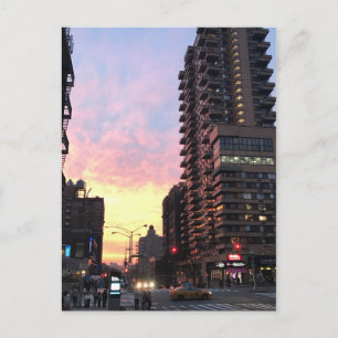Cartão Postal Nova Iorque Sunset Upper West Side Building NYC